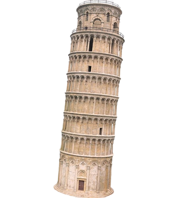 Leaning Tower Of Pisa Png Pic (silver, black)