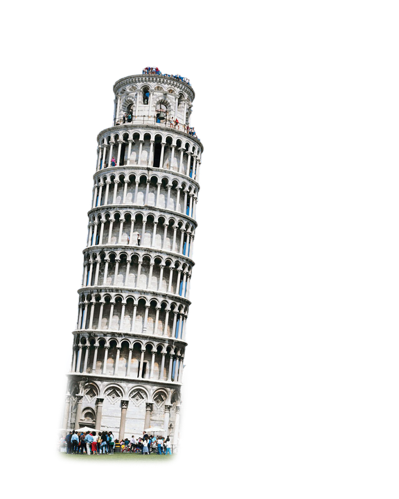 Leaning Tower Of Pisa Png Transparent (gray, silver, black)