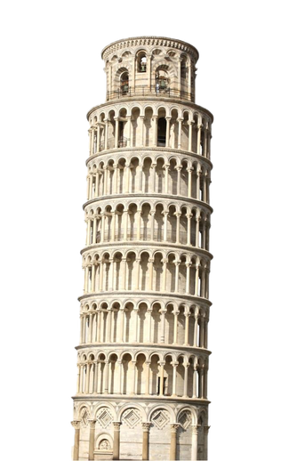 Leaning Tower Of Pisa Transparent Png (silver, black)