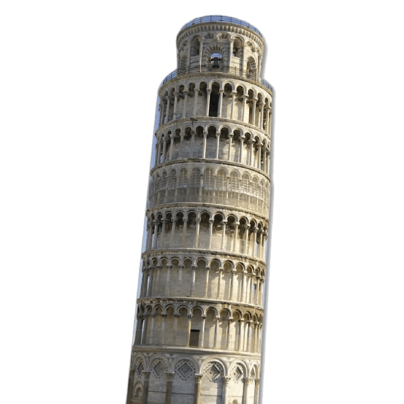 Leaning Tower Of Pisa Download Png Image (gray, indigo, black)