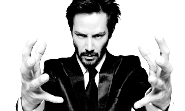 Keanu Reeves Png Photo (white, black)