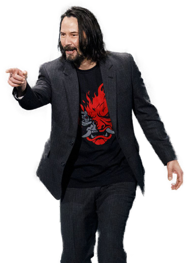 Keanu Reeves Transparent Png (black)