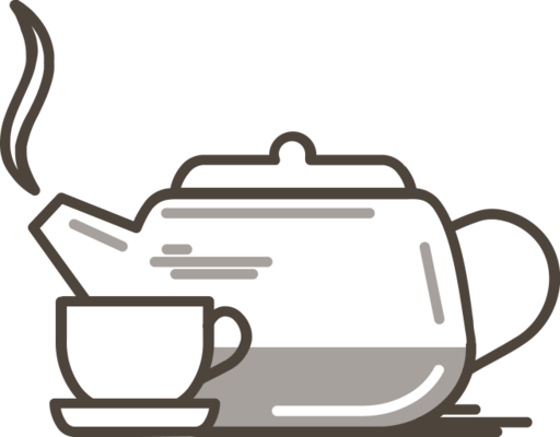 Teapot Coffee Hot Drink Cup Icon Free Png Icon Download (silver, indigo, black, white)