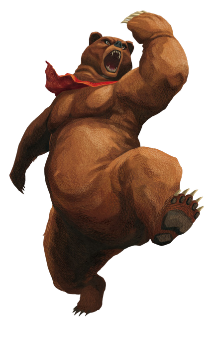 Bear Kuma Tekken Png File (black)