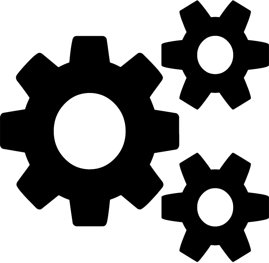 Gear Png Image File (black, white)