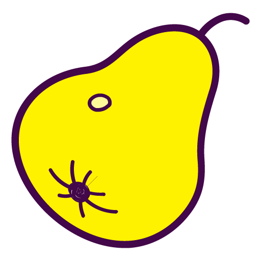 Pear Free Png Icon Download (yellow, black, indigo)