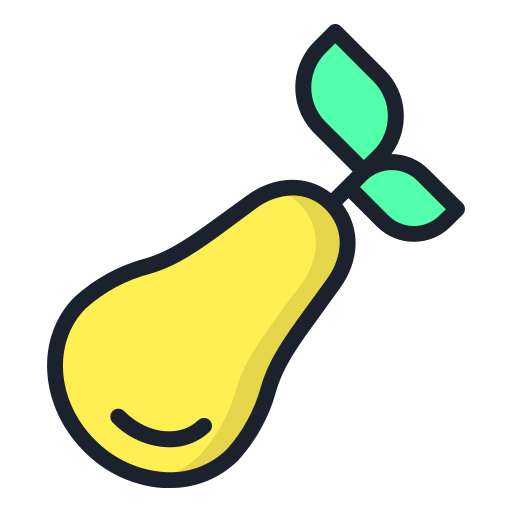 Pear Fruit Icon Free Transparent Png Icon Download (yellow, gold, black, mint)