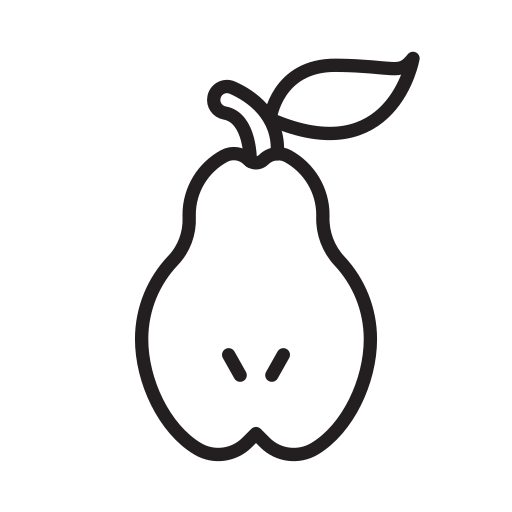 Pear Icon Free Nobackground Png Icon Download (black, white)