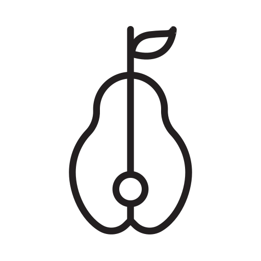 Pear Icon Free Transparent Png Icon Download (silver, black, white)