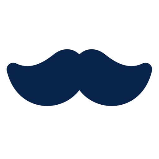 Beard Free Png Icon (navy, black)