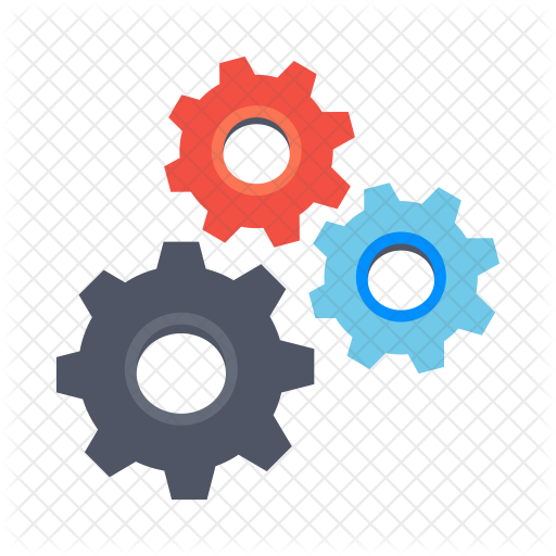 Gears Png Clipart (gray, white)