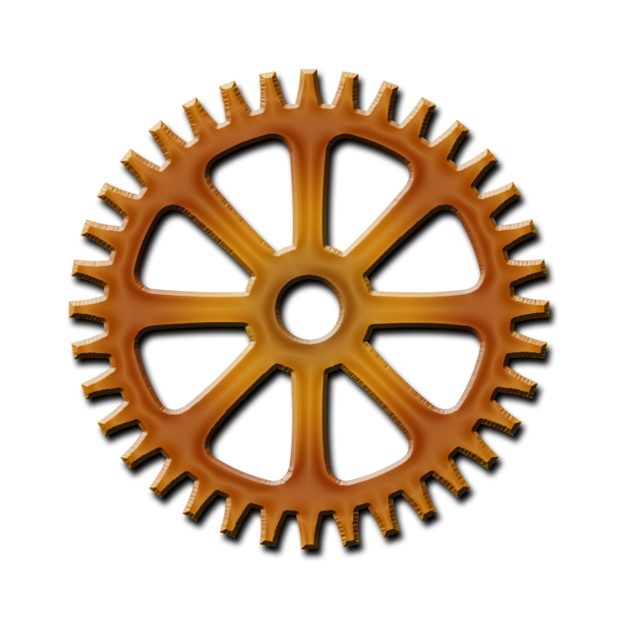 Gears Png Image (indigo, black, white, silver)