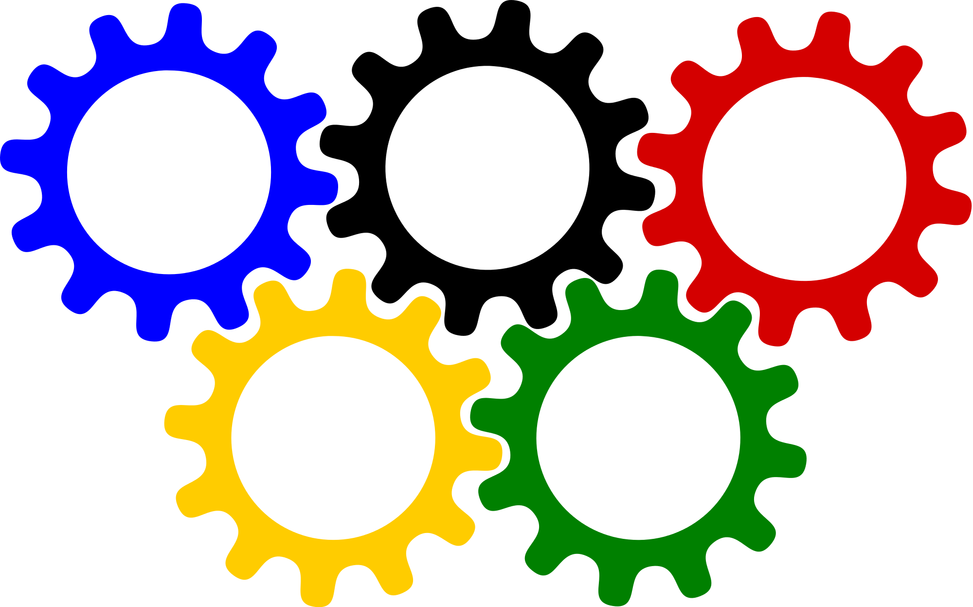 Gears Png Images Hd (gold, black, green, blue, red)