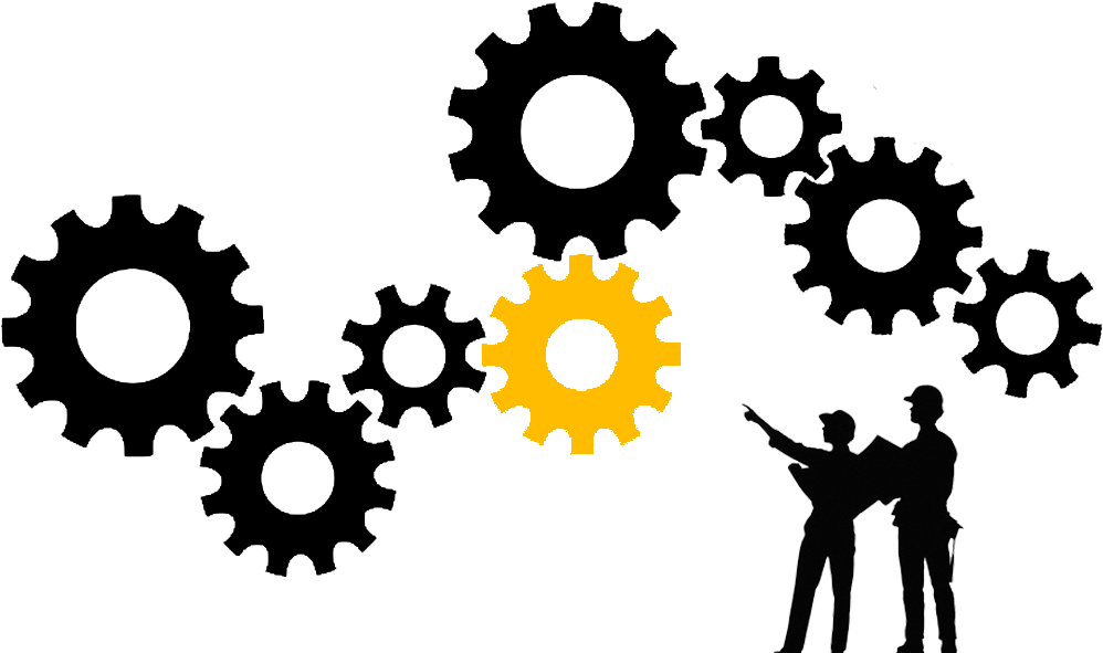 Gears Png Picture (black, orange)