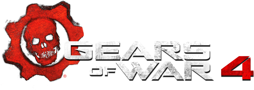 Gears Of War Logo Png File (black, lavender, white)