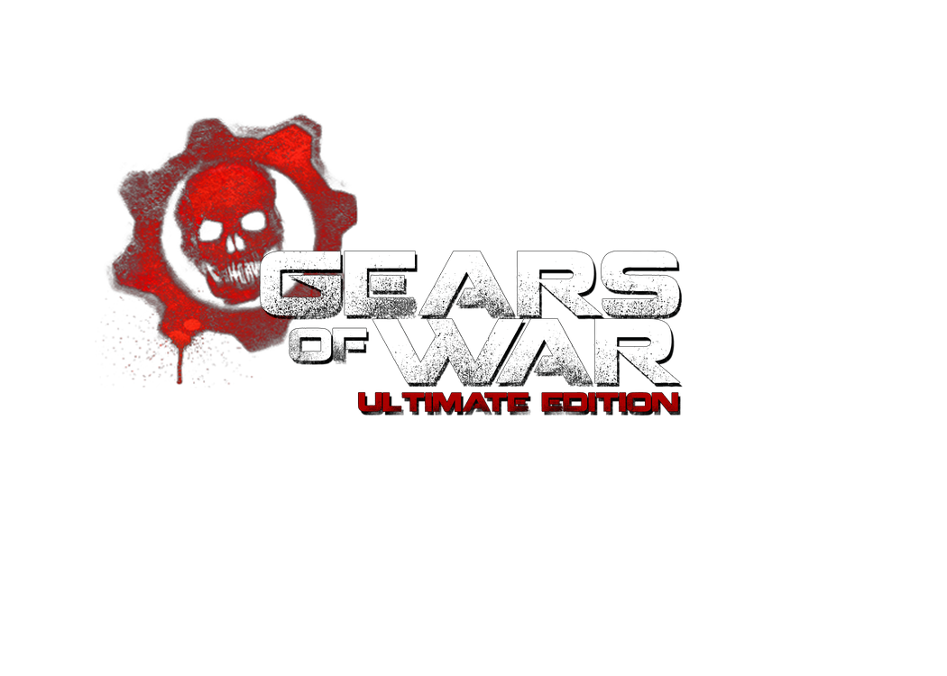 Gears Of War Logo Png Transparent Picture (black, white)