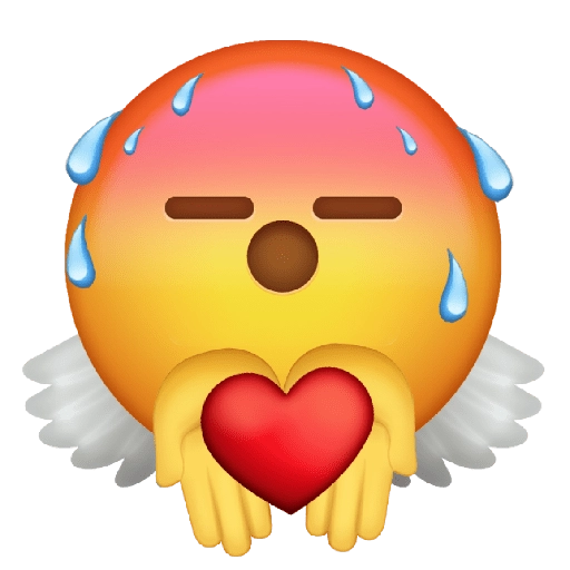 Heart Anger Emoji Download Png Image (black, gold, salmon)