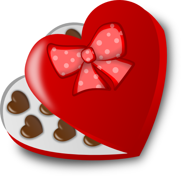 Heart Box Png Transparent Image (salmon, black, maroon, white)