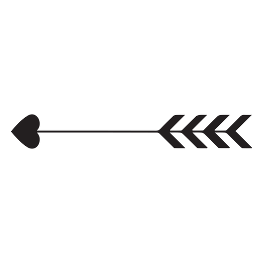 Heart Cupid Arrow Png File (black)