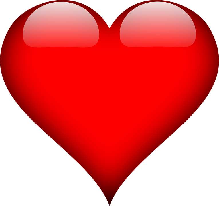 Heart Free Png (black, red)