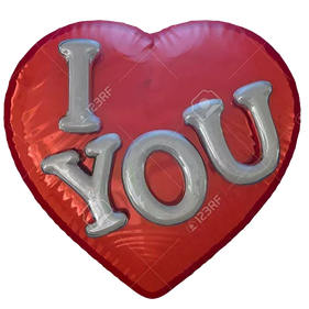 Heart I Love You Word Transparent Background (chocolate, black)