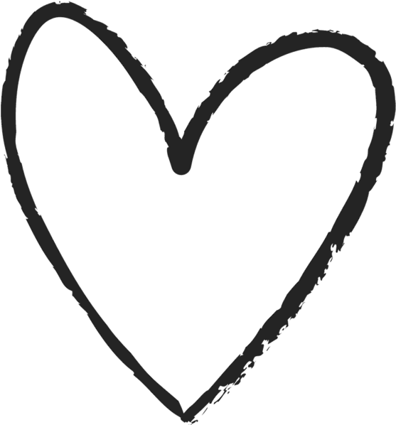 Heart Outline Png Image (black)