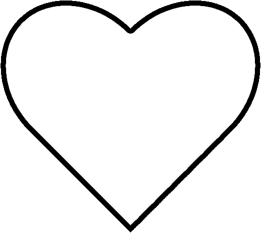 Heart Outline Png Photo (black, gray, white)