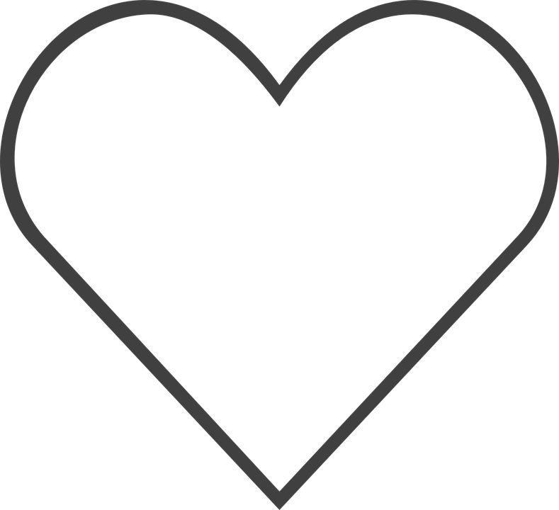 Heart Outline Png (indigo, black)