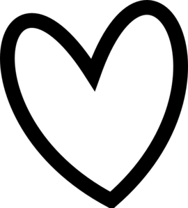 Heart Outline Transparent (black, lavender, white, silver)