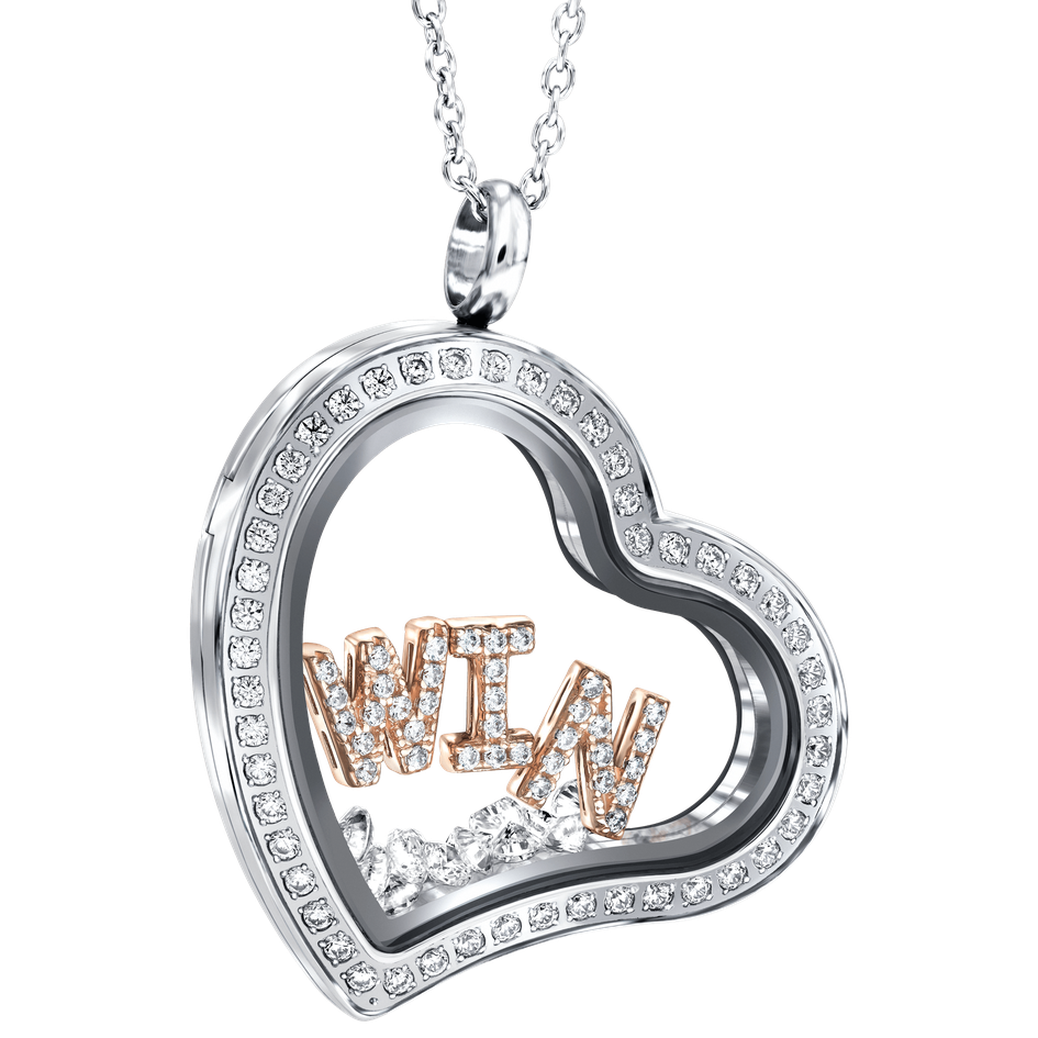 Heart Pendant Png File (silver, black)