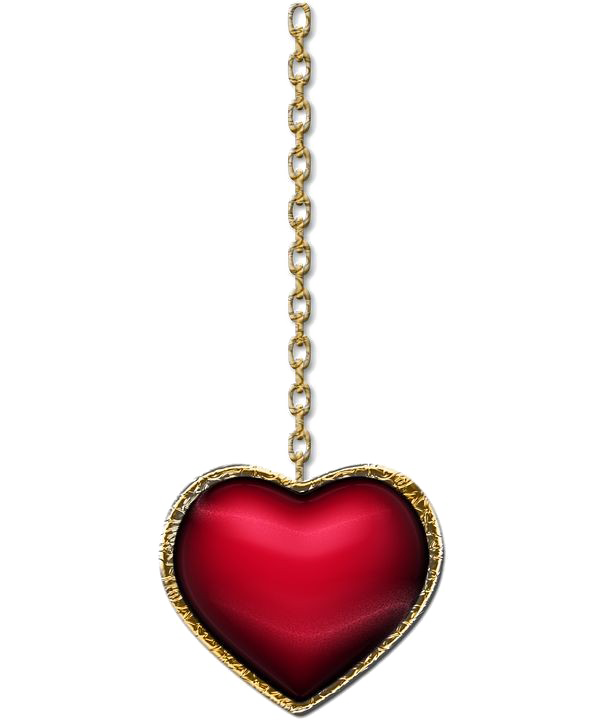 Heart Pendant Transparent Background (white, red, chocolate, lavender)