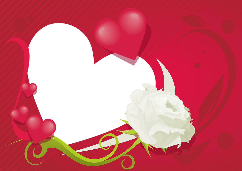 Heart Romantic Frame Png File (maroon, chocolate, black)