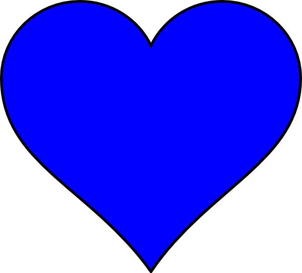 Heart Shape Png File (black, white, navy, blue)