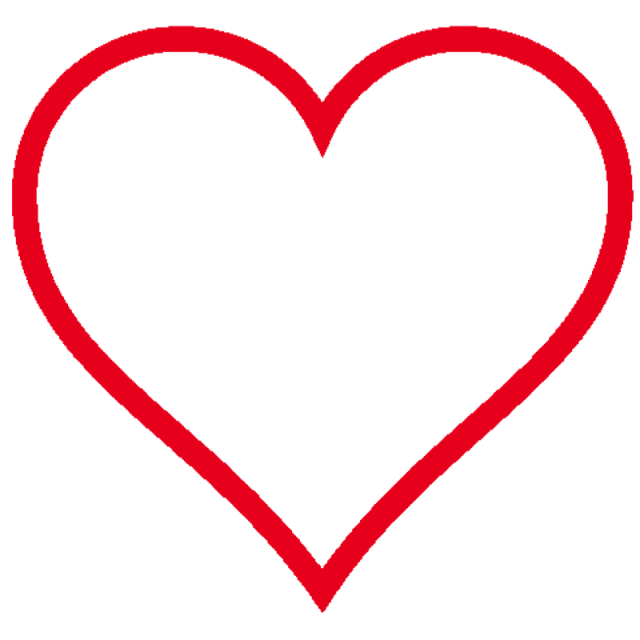 Heart Shape Png Image (red, white)