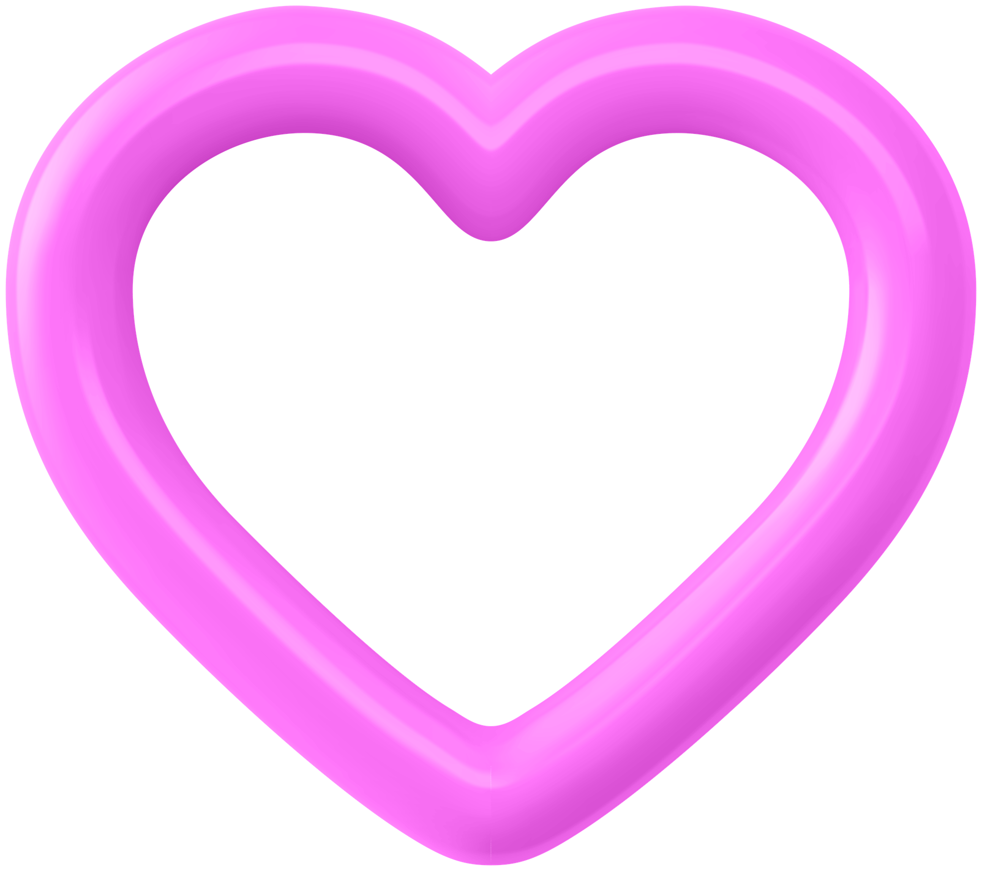 Heart Shape Png Photo (violet, black)