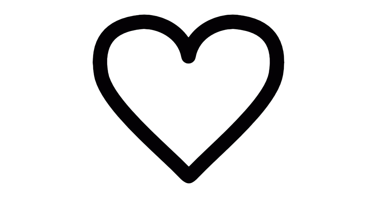 Heart Symbol Png (black, white)