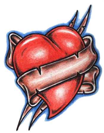 Heart Tattoo Png Hd (chocolate, white)