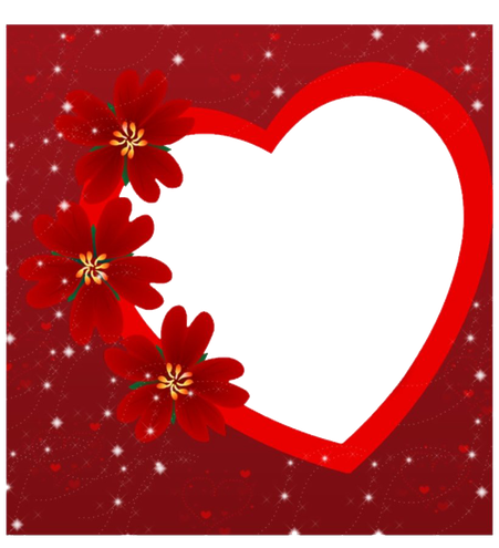 Heart Valentine Frame Png Transparent Image (black, red, maroon)