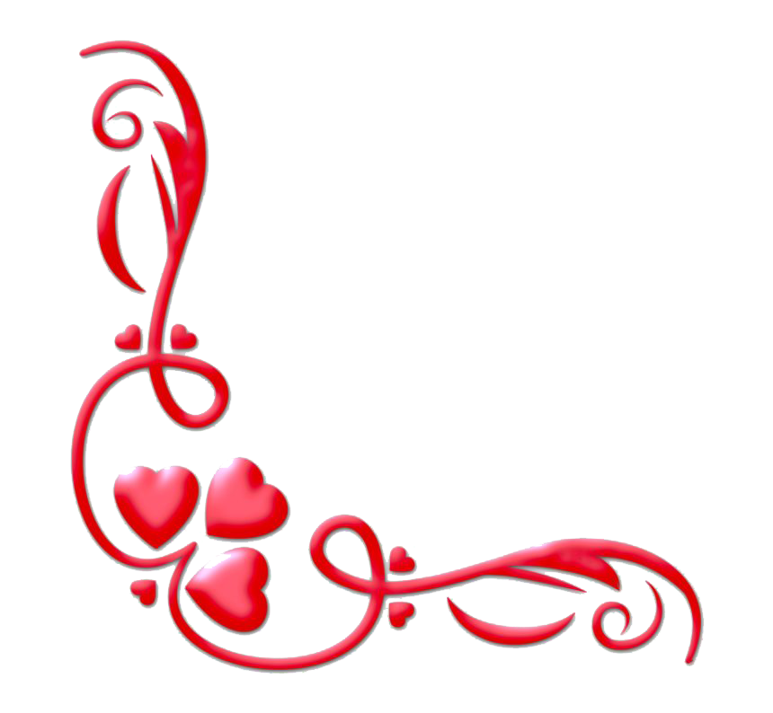 Heart Valentines Day Border Png Image (salmon, red, white)