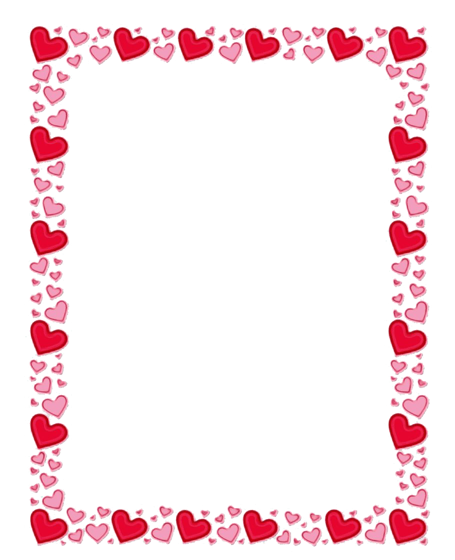 Heart Valentines Day Border Png Pic (red, white)