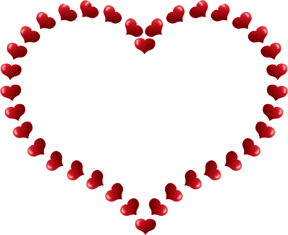 Heart Valentines Day Border Png (gray, maroon)