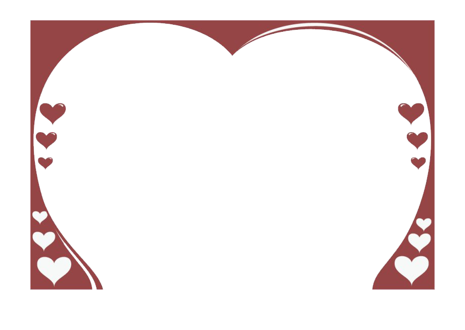 Heart Valentines Day Border Png (chocolate, gray, white, silver)