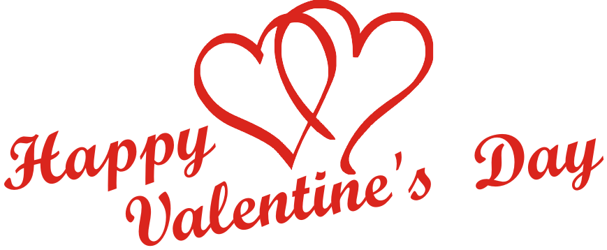 Heart Valentines Day Text Png Pic (black, red)