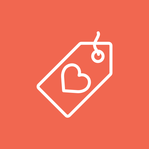 Heart Label Tag Icon Free Transparent Png Icon Download (salmon, white)