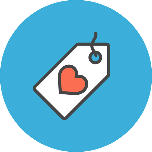 Heartlabeltag Free Png Icon Download (greenish blue, salmon, indigo, white, black)