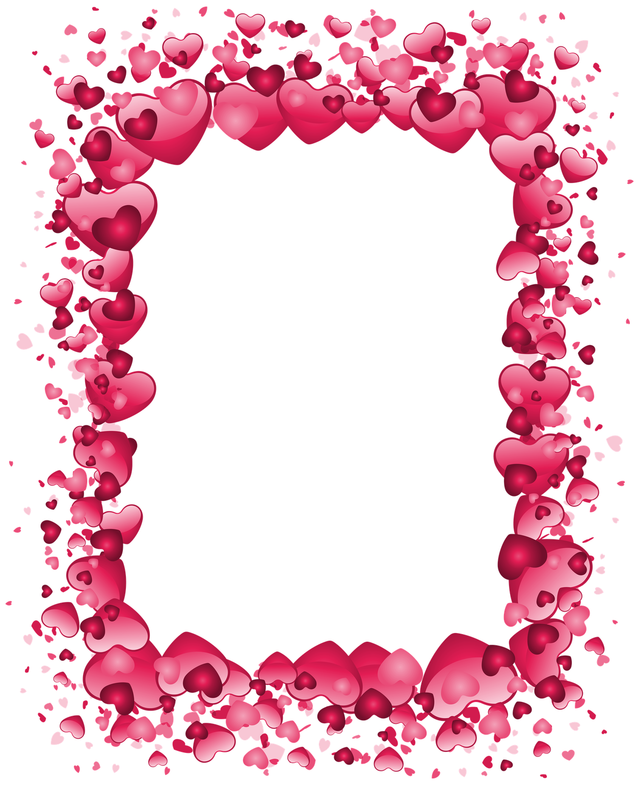 Hearts Frame Png Hd Isolated (black, salmon)