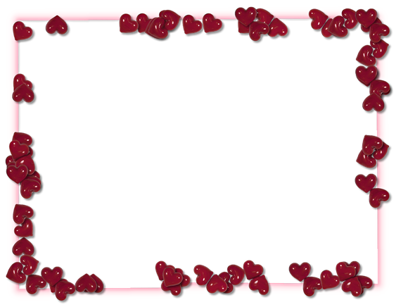 Hearts Frame Png Isolated Hd (black, white)