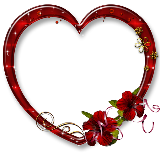 Hearts Frame Png Photo (black)