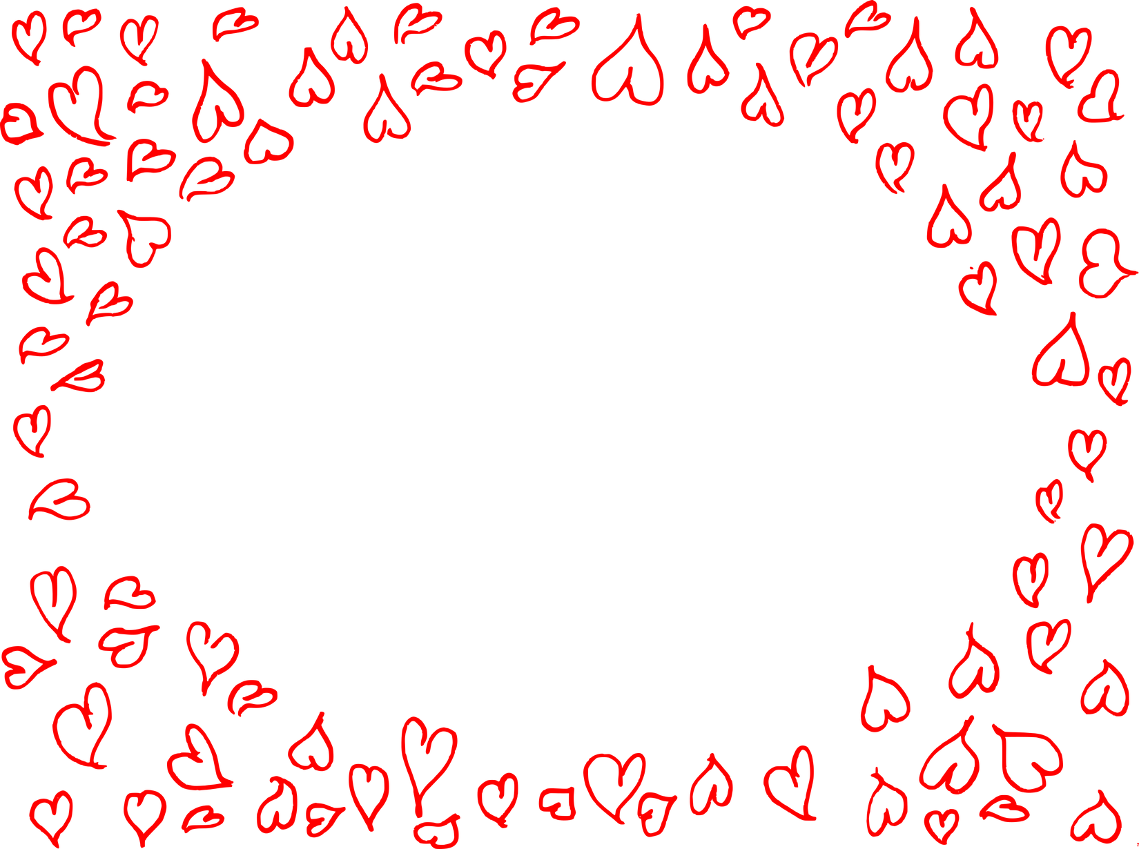 Hearts Frame Png (black, maroon)