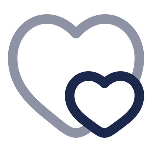 Hearts Free Png Icon (navy, black)